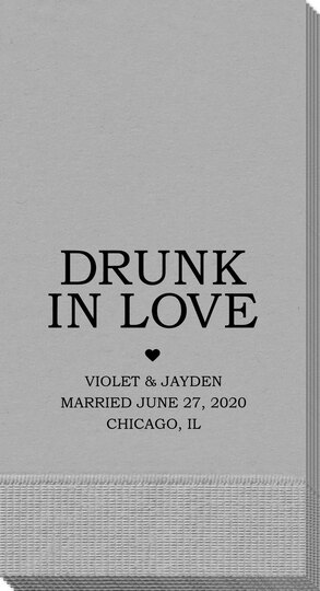 Drunk in Love Heart Guest Towels